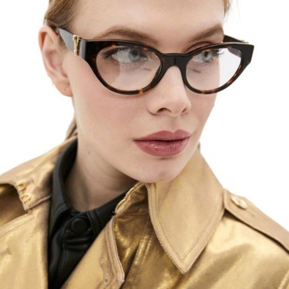 Versace VE3282 108 Eyeglasses Dark Havana Cat Eye Women - Picture 3 of 9